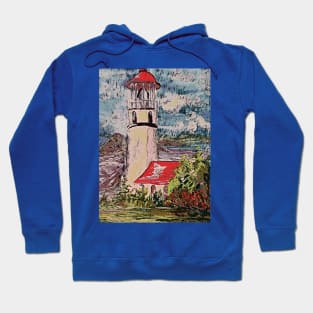 Lighthouse over Turbulent Waters Hoodie